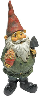 Garden Gnome Statue - Dagobert with Gifts Garden Gnome - Lawn Gnome