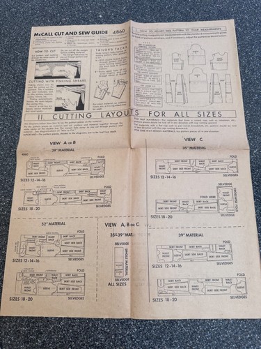 Vtg 50s Simipility #2080 Sewing Pattern Men's Cabana Set Shirt Shorts Chest 44" - Picture 4 of 5