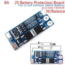 2S 8A 7.4V balance 18650 Li-ion Lithium Battery BMS charger protection board_z8