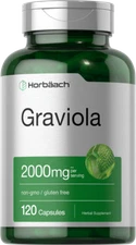 Graviola Capsules 2000mg | 120 Count | Non-GMO, Gluten Free  | by Horbaach