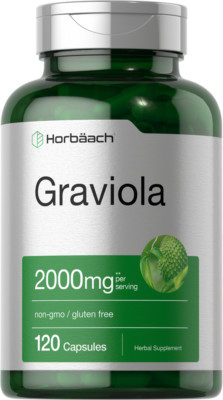 Graviola Capsules 2000mg | 120 Count | Non-GMO, Gluten Free  | by Horbaach
