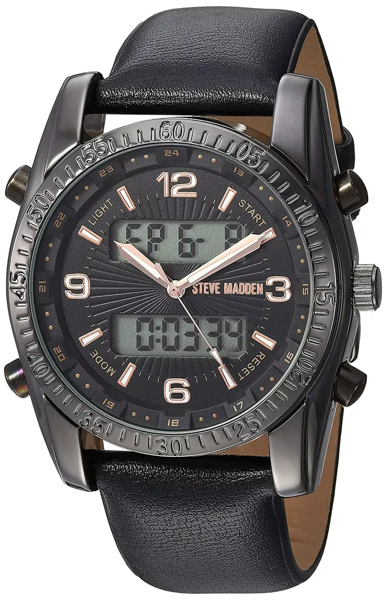 Steve madden men's clearance stainless steel watch