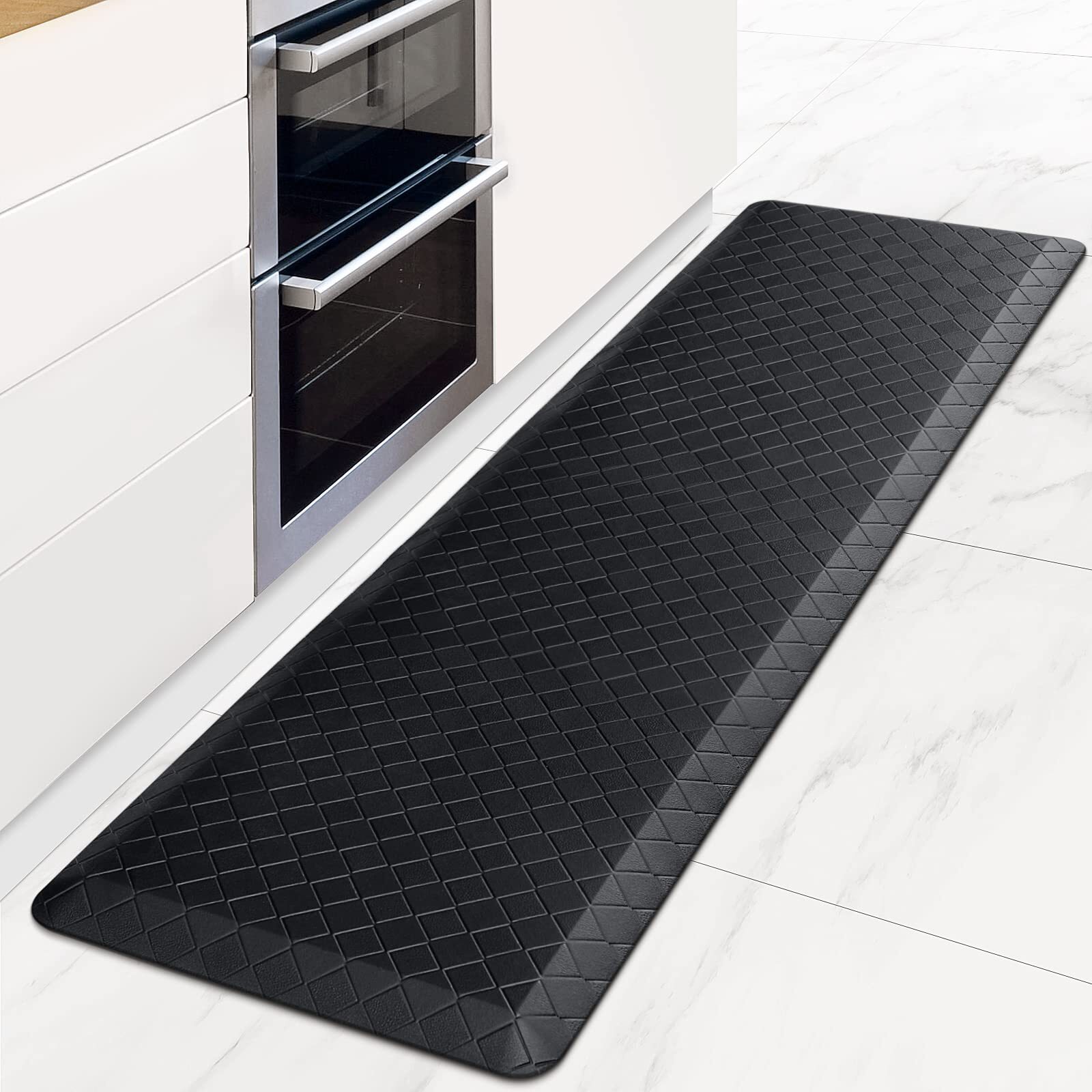 HappyTrends Kitchen Floor Mat - 4/5 Inch Thick Anti-Fatigue Kitchen RugWaterp...