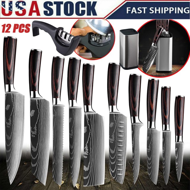 Set of 3 Arcosteel Knives 8" Bread Knife 5" Utility Knife 3" Paring