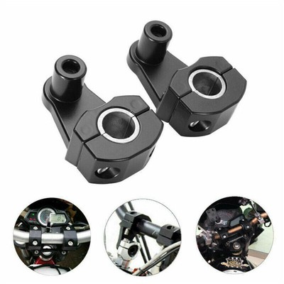 2x 22/28mm Lenkererhöhung Lenker Riser Universal Lenkerbefestigung Motorrad ATV^