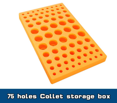 Collet Storage Box 75 Hole ER11 ER16 ER20 ER25 ER32 Hard Plastic Finishing Case