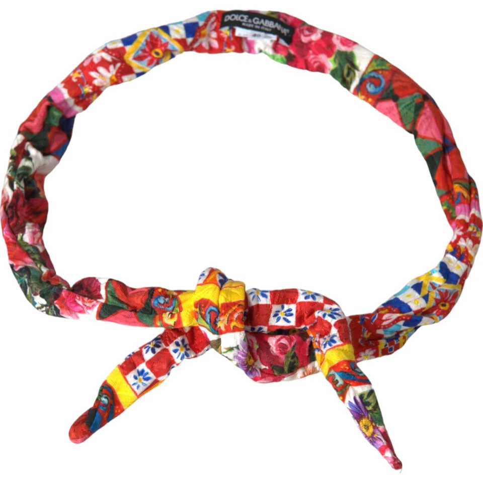 Cinturón DOLCE & GABBANA Multicolor Estampado Carretto Cintura IT40/US6/S 590usd Foto 2 de 4