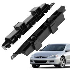 Black Front Bumper Bracket Support Retainer For 2003-2007 Honda Accord Lhrh Set
