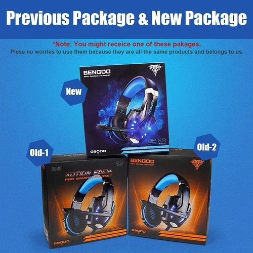 BENGOO G9000 Stereo Gaming Headset for PS4 PC Xbox One PS5 Controller, Noise Can - Picture 3 of 9