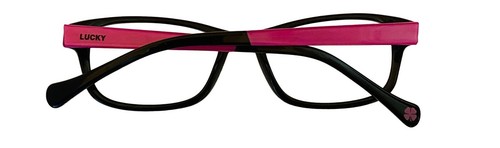 Lucky Mens Ophthalmic Eyeglass Soft Rectangle Favorite Plastic Black 49mm - Picture 5 of 6