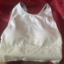 PINK Victoria's Secret Women Sports Bra Small Gray Seamless Lightly Lined NEW