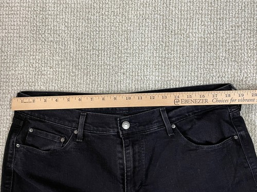 Levis Jeans Womens 505 Straight Size 33 (Actual 36 x 29) Black Denim Pants - Picture 8 of 12