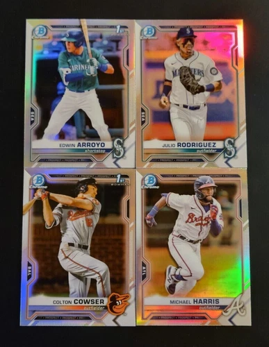 2021 Bowman Draft Chrome REFRACTORS BDC-1 to BDC-200 You Pick the Card