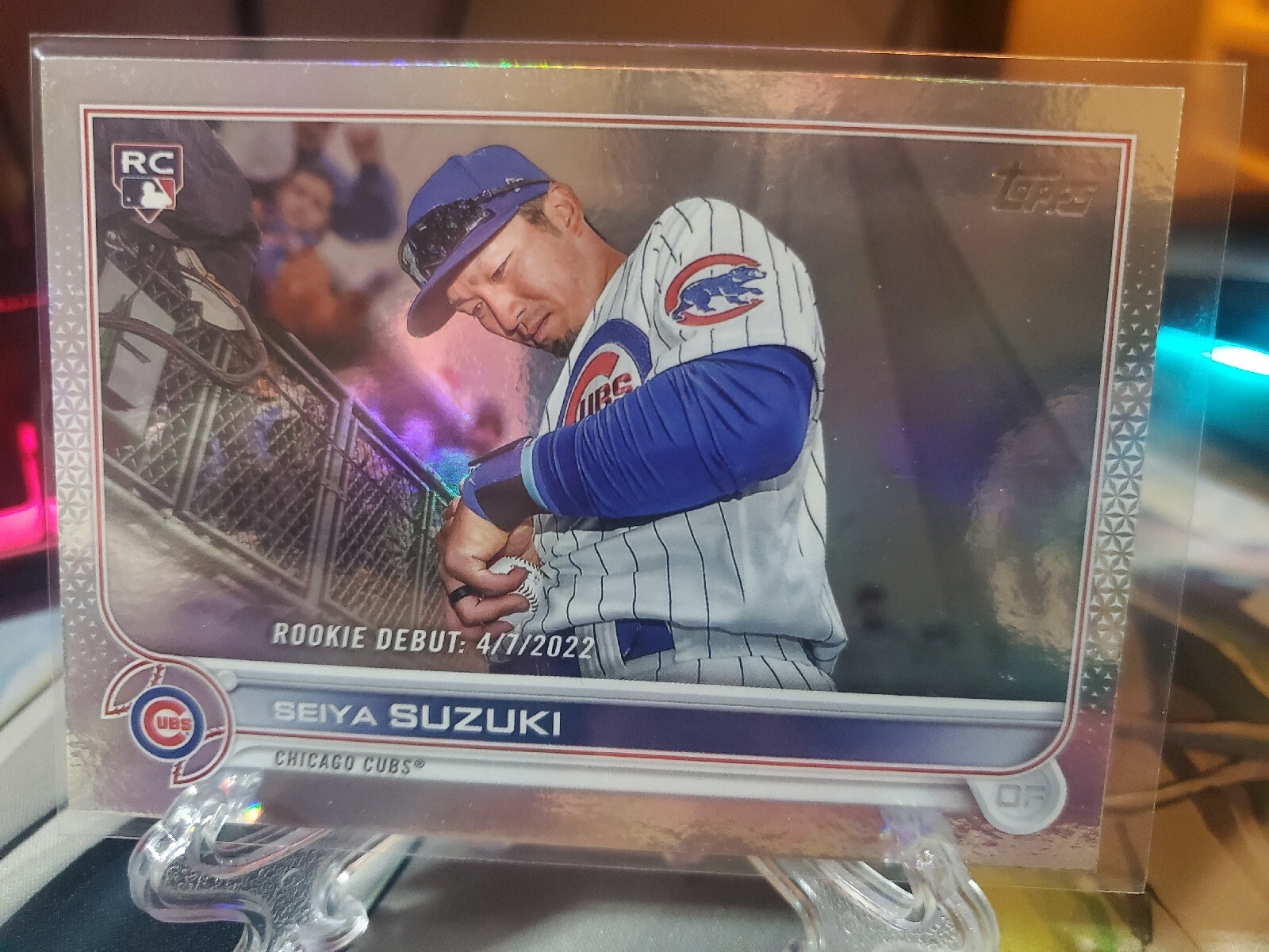 Seiya Suzuki 2022 Topps Update Series Rainbow Foil Rookie Debut RC #US259 Cubs