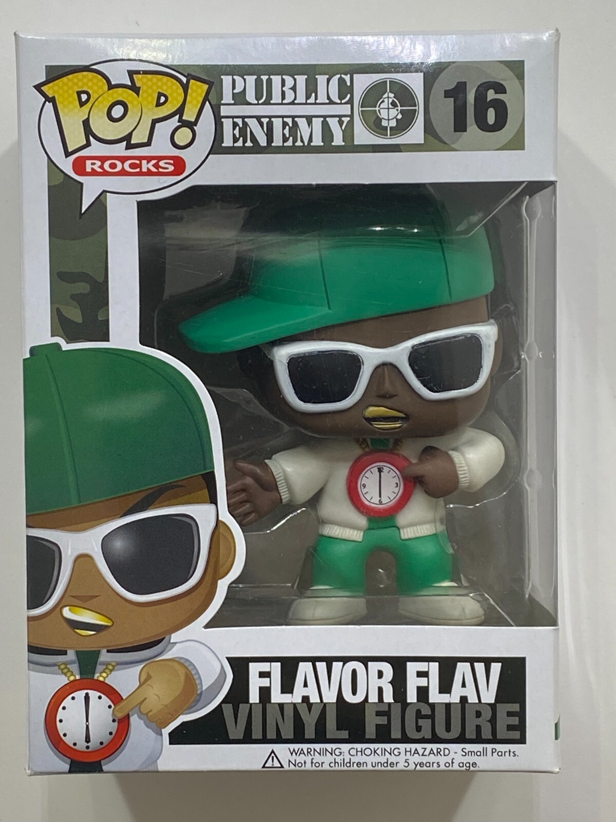 Authentic Funko Pop! Vinyl Rocks Figure #16 Flavor Flav Public Enemy Vaulted