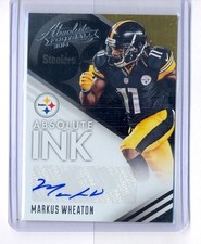 2014 PANINI ABSOLUTE INK MARKUS WHEATON AUTO STEELERS
