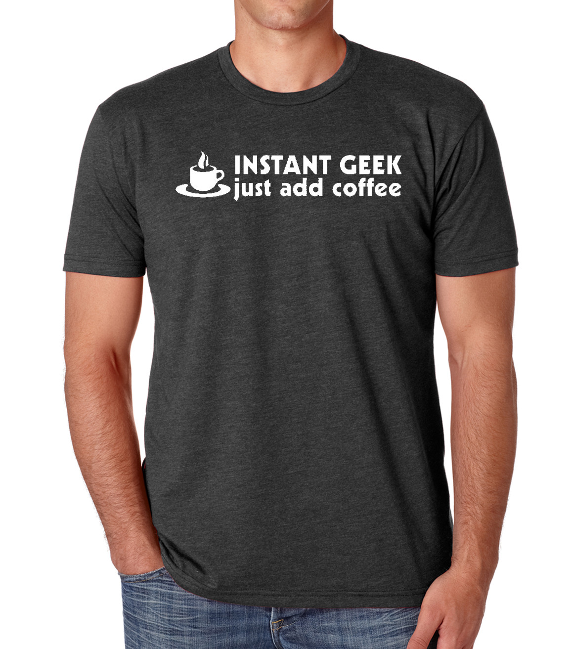 INSTANT GEEK JUST ADD COFFEE nerd morning talk java computer programmer ...