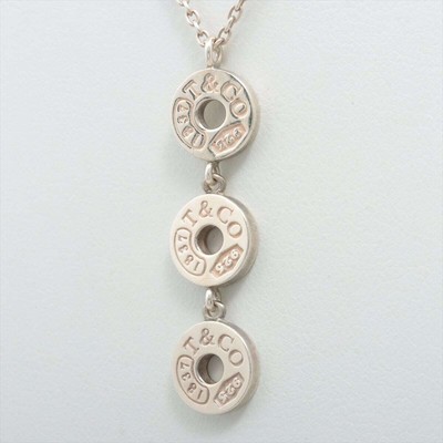 Drop Circle Pendant Necklace 925 