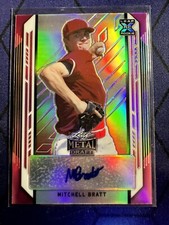 Mitchell Bratt 2021 Leaf Metal Draft #BA-MB2 Pink Rainbow Autograph /20
