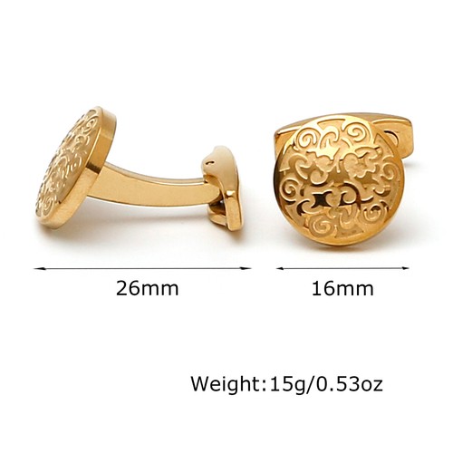 Pair Filigree Men Cufflinks Casual French Shirt Wedding Party Cuff Links for Men - Picture 6 of 6