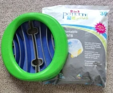 2 In 1 Potette Plus Portable Potty And Trainer Seat + 30 Liner Pack 