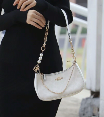 NWT Coach Teri Women's Shoulder Bag In Signature Canvas CA548 + 2