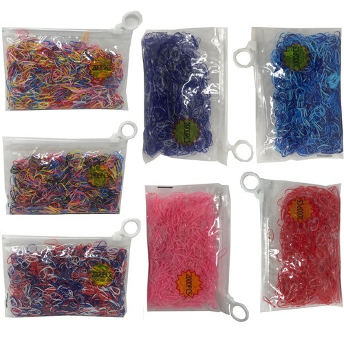 Hair Ties Elastics Bands Mini Rubber Band Tiny Ring Tie 2000Pcs Ponytail Holders - Picture 2 of 13