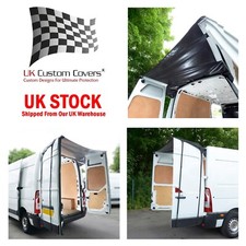Renault Master Rear Barn Door Awning Cover (2010 Onwards) Black/Grey