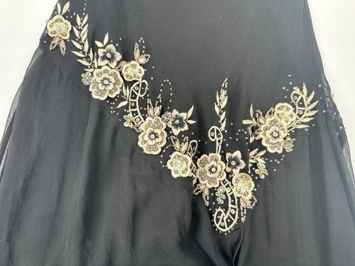 Y2K Cache Floral Beaded Dress Sz 10 - Picture 8 of 16