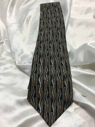 MARTIN WONG MENS TIE  GRAY/GREEN   - Picture 1 of 3