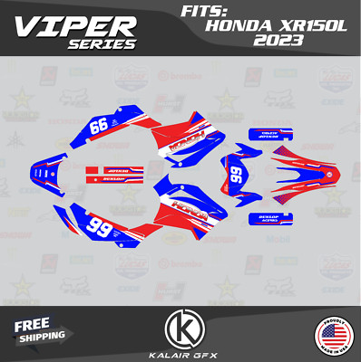 Graphics Decal Kit for Honda XR150L XR 125L ( 2023+) Viper Series - Red Blue
