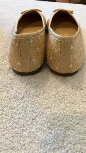 J Crew Woven Raffia Polka Dot Ballet Flats - Picture 2 of 10