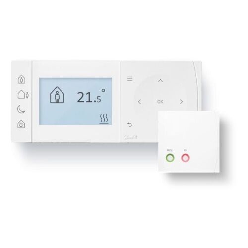 TPOne Programmable Ambient Thermostat - RF + RX1-S - Danfoss 087N7854 - Picture 1 of 9