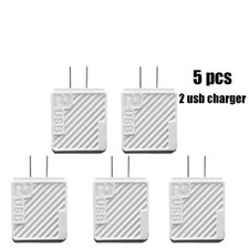 5X 2.4A Double USB Power Adapter AC Home Wall Charger US Plug For Mobile Phone W
