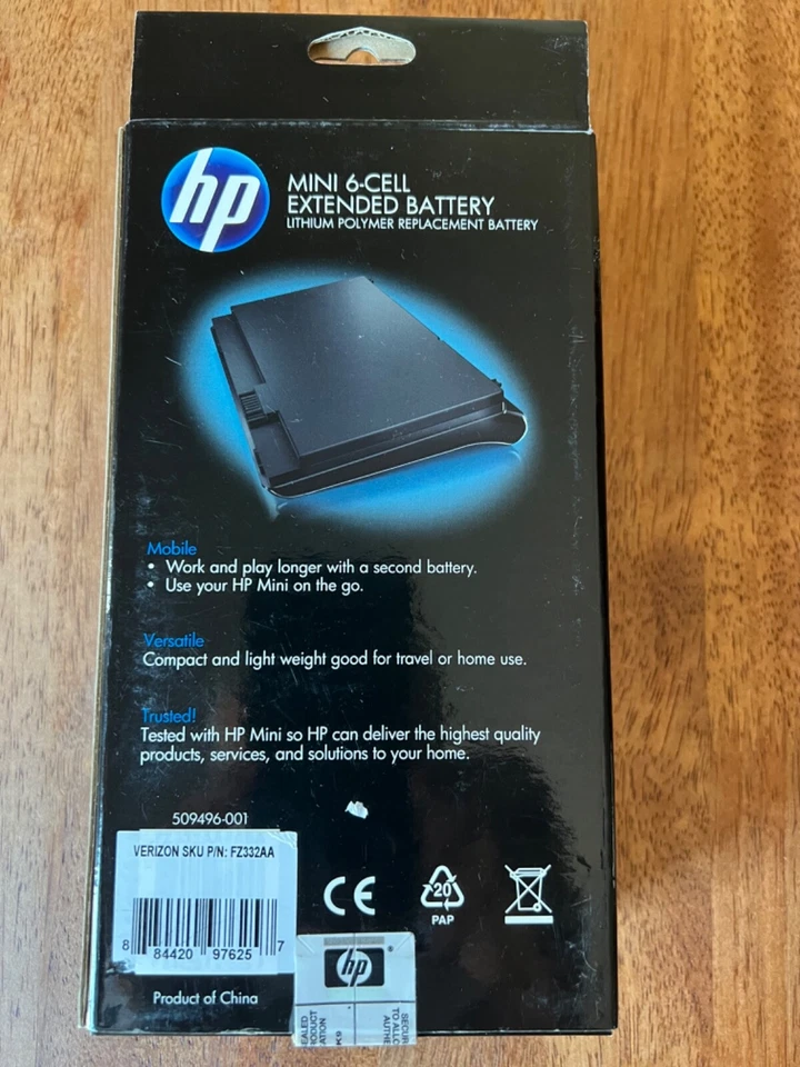 Batería extendida de 6 celdas HP Mini 1000/Compag Mini 700 Foto 2 de 4