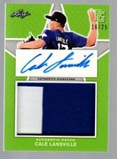 2020 Leaf Perfect Game Nat'l Showcase Patch Auto Emerald #PA Cale Lansville /25