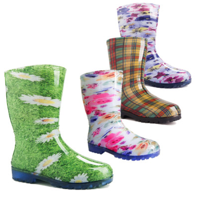DEMAR NEU Damen Mädchen Gummistiefel Regenstiefel RAINNY PRINT