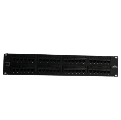 Leviton 5G596-U48 GigaMax 5E Universal Patch Panel, 48-Port, 2RU, Cat 5E
