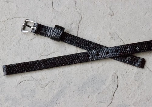 Long Omega vintage watch strap NOS 1950s/60s Genuine Lizard 1/4 inch ends 6.5mm - Picture 5 of 5
