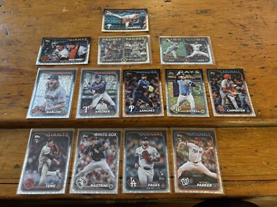2024 Topps Update Silver Foilboard Lot 13 Cards Pages RC Super Box
