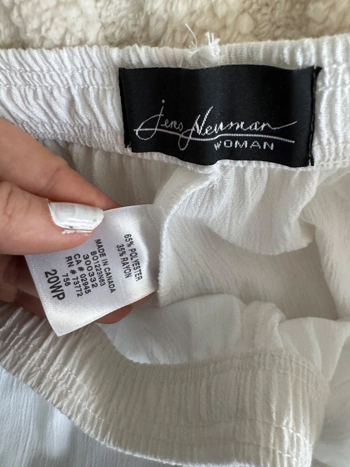 Pantalón Jeno Neuman Mujer Cintura Elástica 20WP Blanco Foto 4 de 4