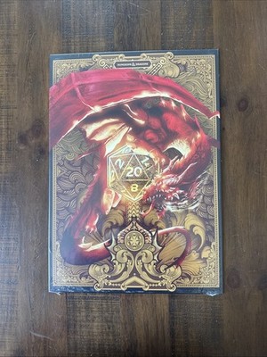 Displate Metal Sign Dungeon's & Dragons Ancient Red Dragon & Gold 17.7'' X 12.6''