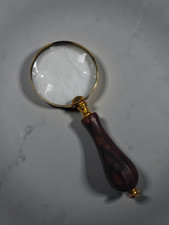 Antique Magnifying Glass with Wooden Handle Vintage Magnifier  Collectible Gift