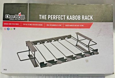 Char-Broil The Perfect Kabob Rack 6 Skewer Grill Rack With Handles #9216