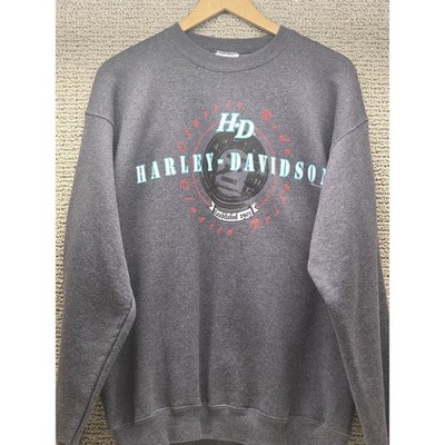 Vintage 1992 Harley Davidson Maverick Cheyenne WY Sweatshirt Gray Mens L USA
