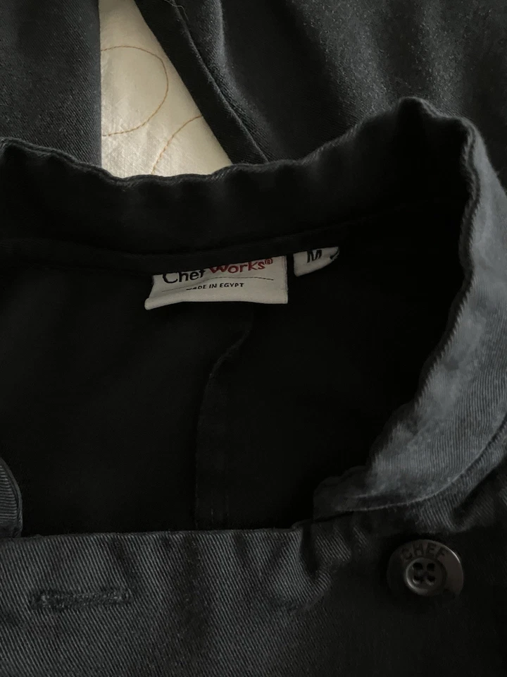 Chef Works Chef Shirt Mens Kitchen Uniform M Thick Coat Jacket Lot Of 2 Used - Image 2 of 4