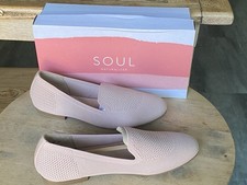 Soul Naturalizer Loafer 9W wide Blush Pink Knit Comfort fabric Alexis 2