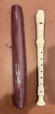 Yamaha Soprano Recorder Student Model Ivory w/ Case Tested Clean