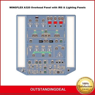 A320 Overhead Panel with IRS & Lighting Panels for Airbus PC Flight Sim Platform