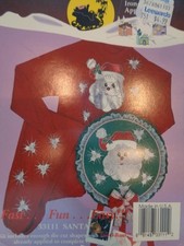 Holiday Glitzy Shirts Iron-On Applique Kit Christmas Santa